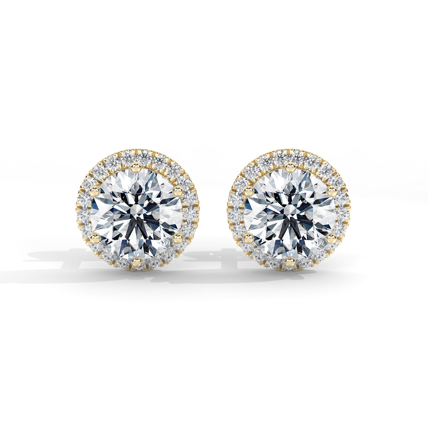 Aureus Halo Stud Earrings