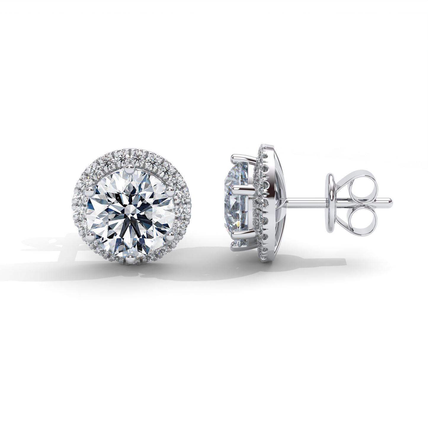 Aureus Halo Stud Earrings