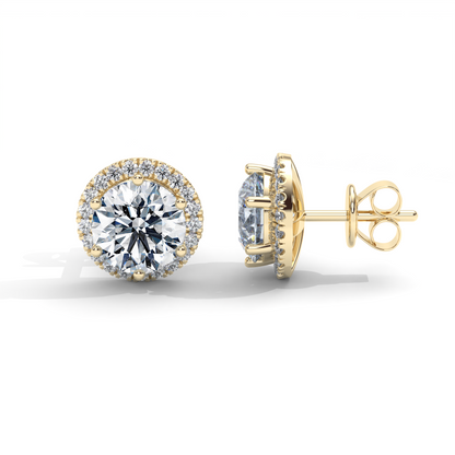 Aureus Halo Stud Earrings