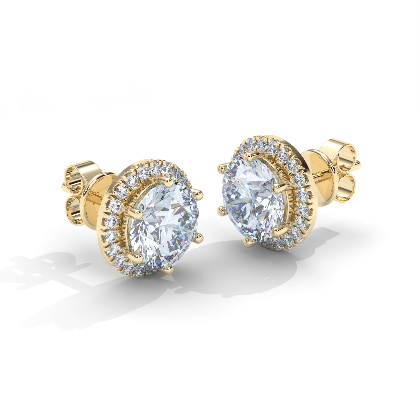 Aureus Halo Stud Earrings