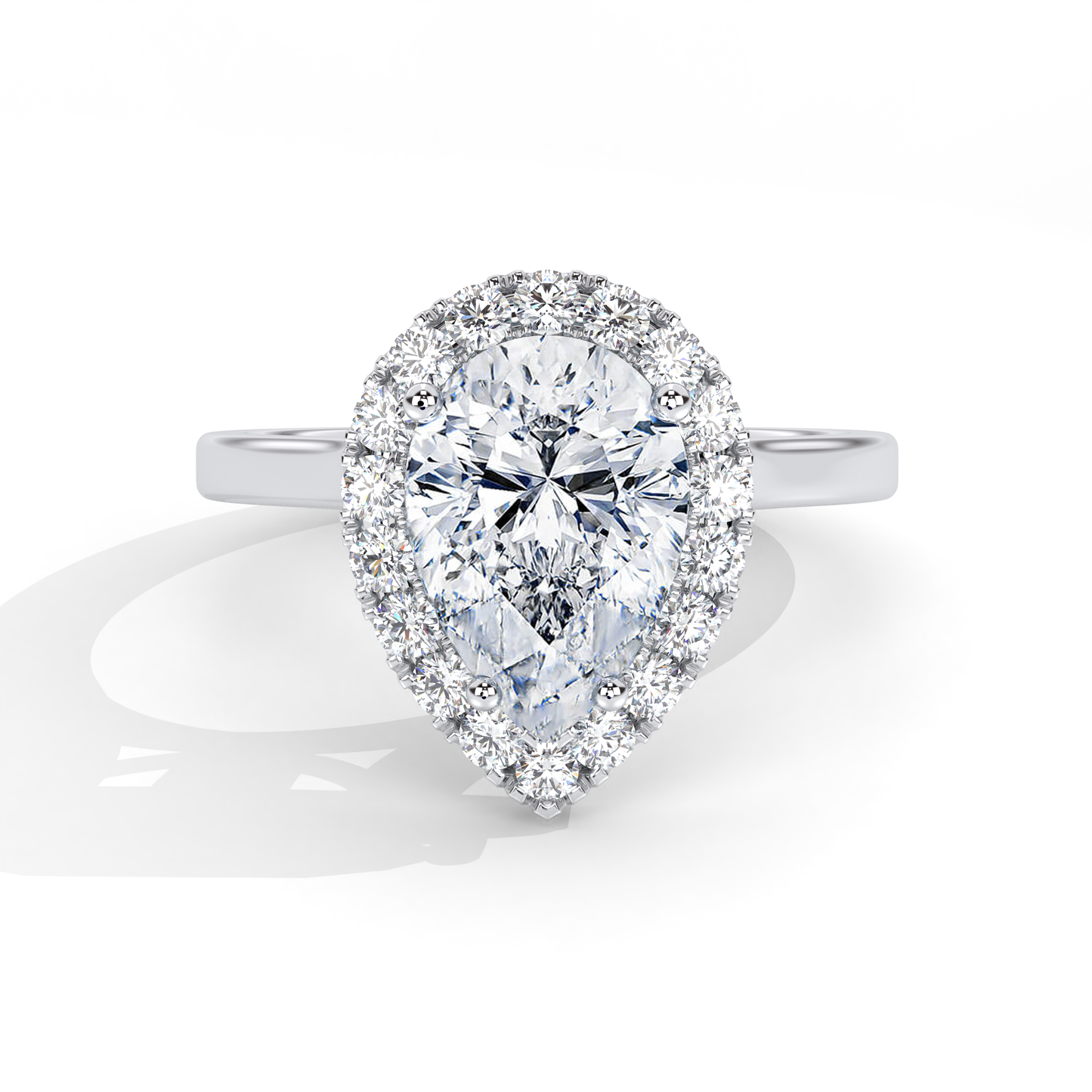 Rexa Engagement Ring - 18K White Gold