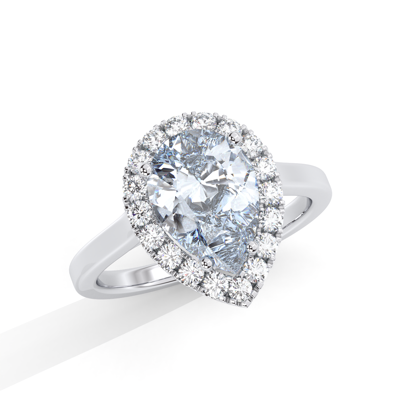 Rexa Engagement Ring - 18K White Gold