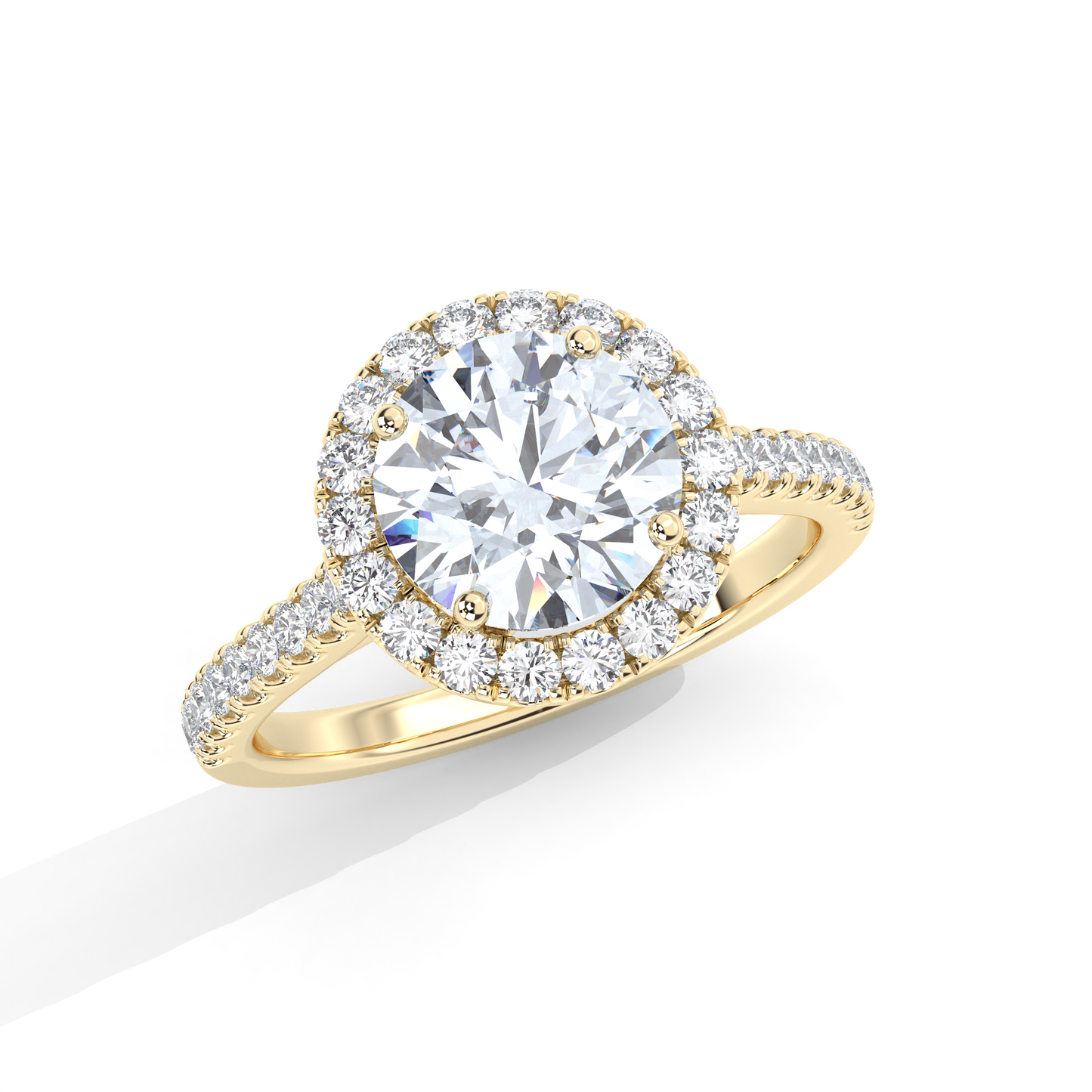 Solis Engagement Ring - 18K Yellow Gold