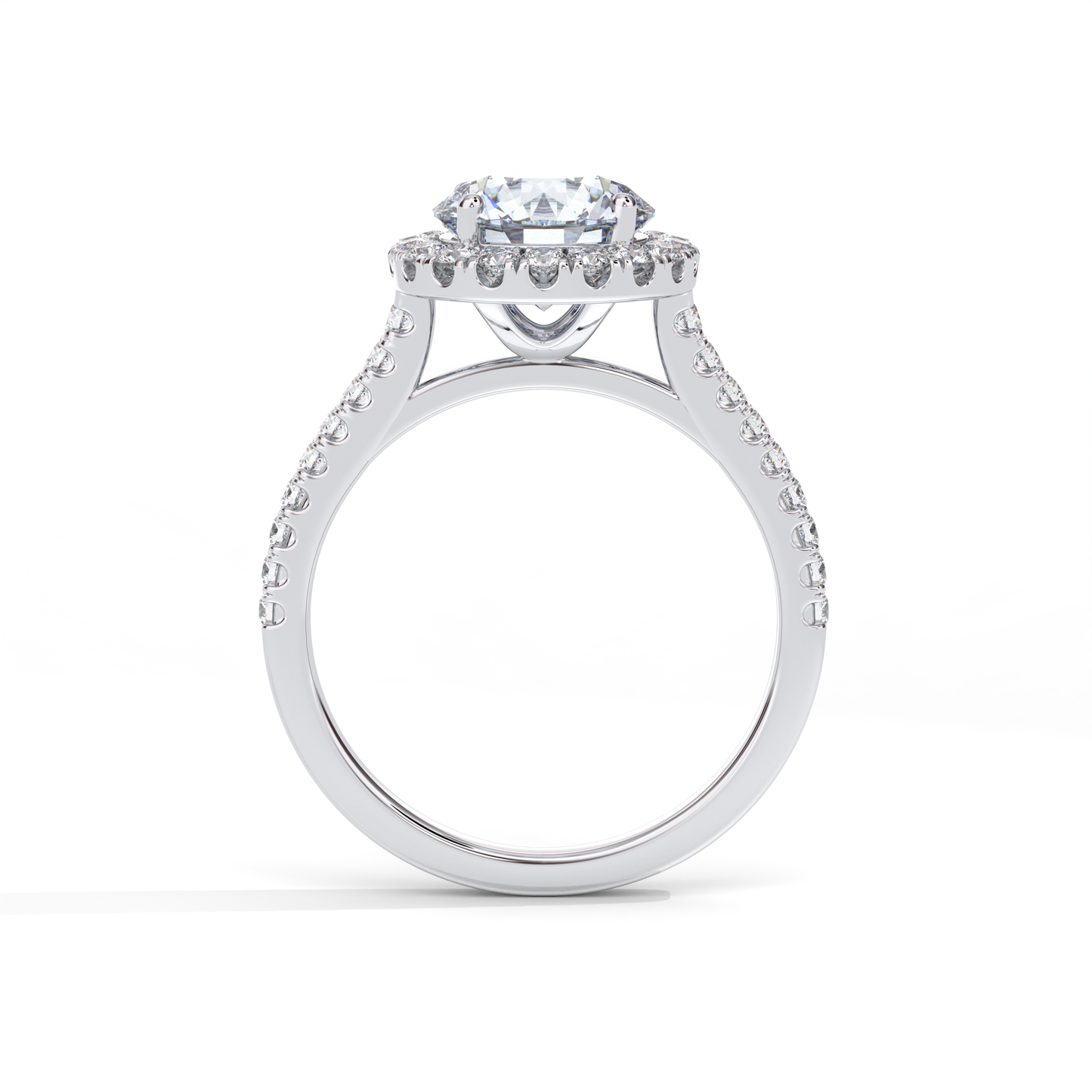 Solis Engagement Ring - 18K White Gold