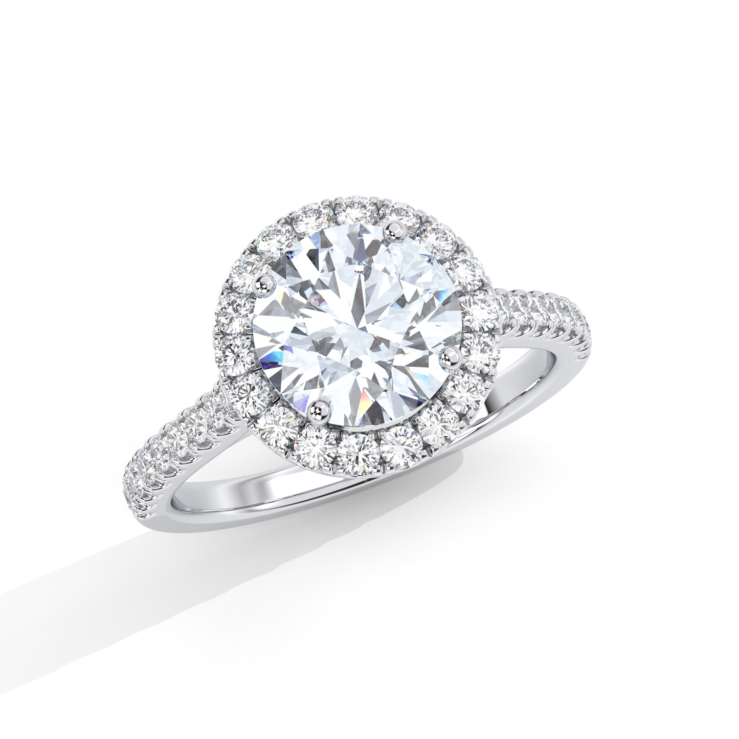 Solis Engagement Ring - 18K White Gold