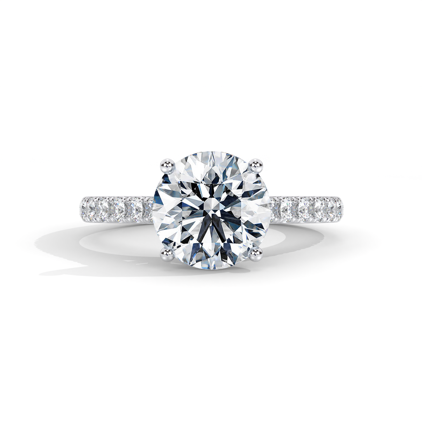 Vita Engagement Ring - 18K White Gold