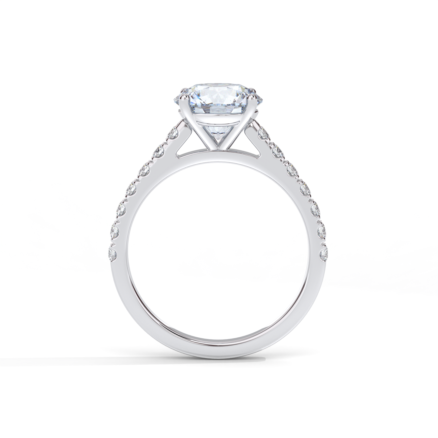 Vita Engagement Ring - 18K White Gold