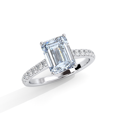 Vita Engagement Ring - 18K White Gold