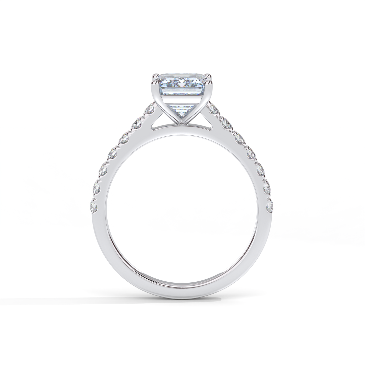 Vita Engagement Ring - 18K White Gold