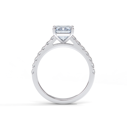 Vita Engagement Ring - 18K White Gold