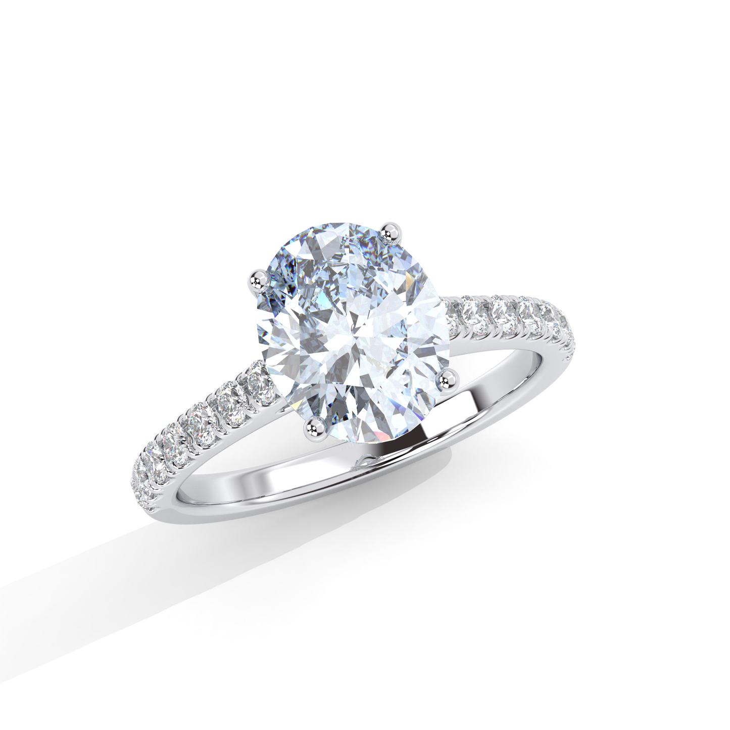 Vita Engagement Ring - 18K White Gold