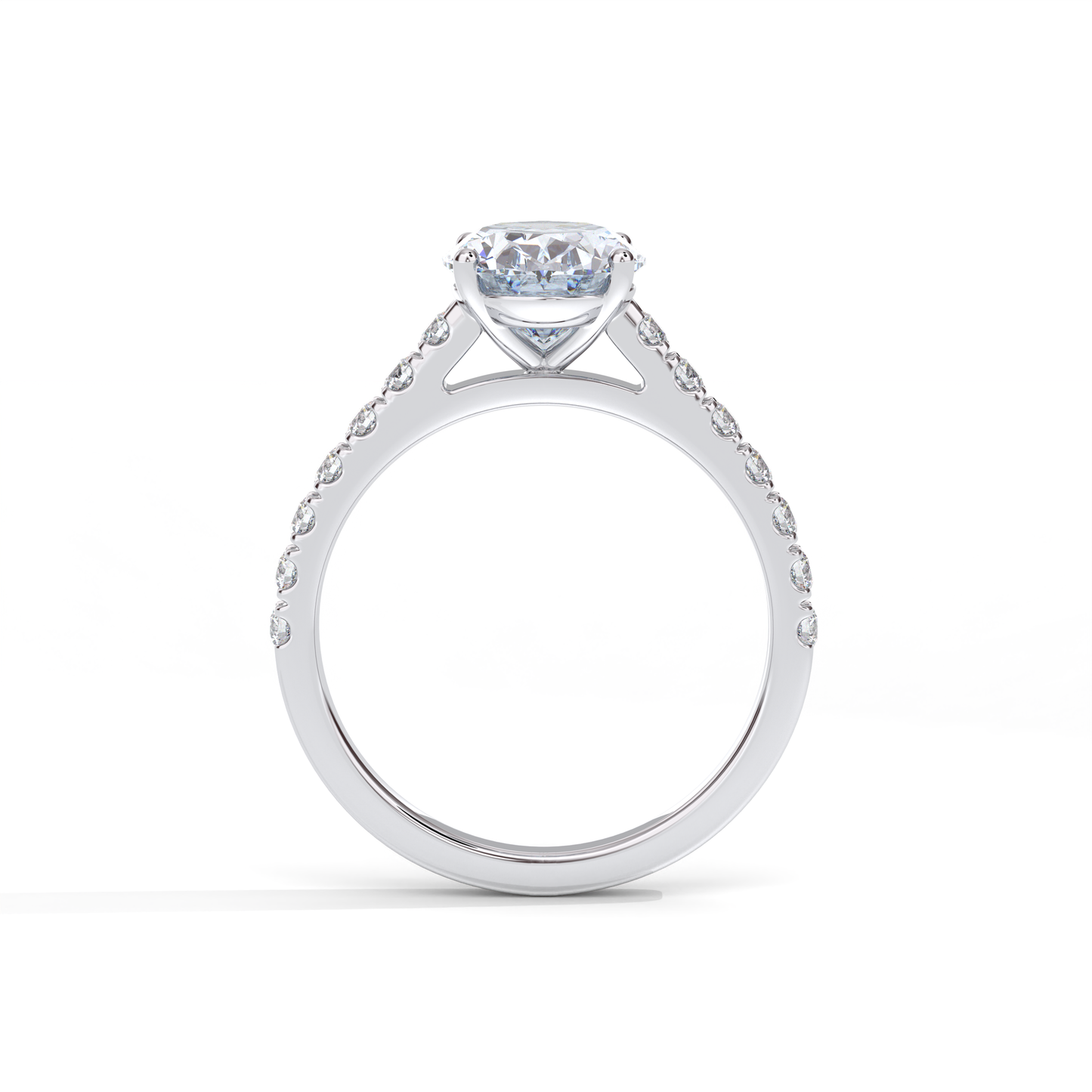 Vita Engagement Ring - 18K White Gold