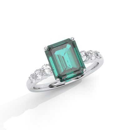 Aura Emerald Engagement Ring