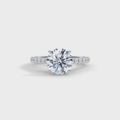 Vita Engagement Ring - 18K White Gold