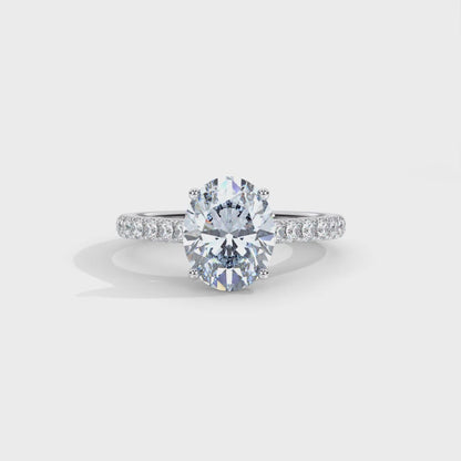 Vita Engagement Ring - 18K White Gold