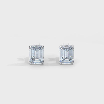 Radii Emerald Stud Earrings